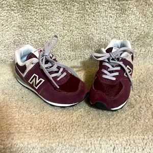 Burgundy toddler boy New Balance